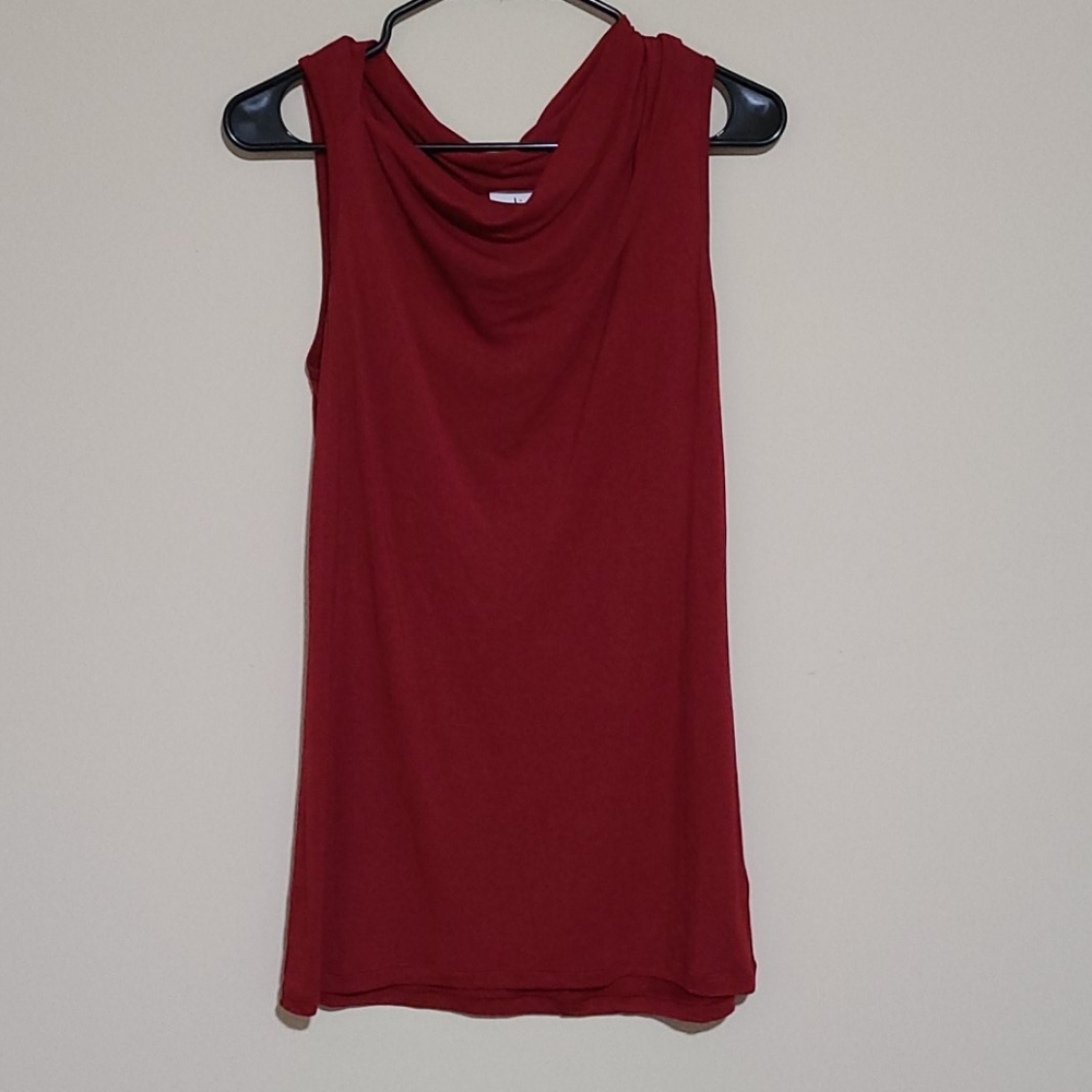Cabi Cute Tee Womens Drape Neck Red - Picture 5 of 9